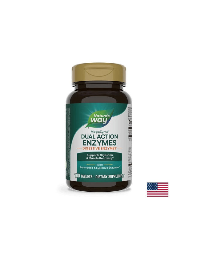 Mega-Zyme Pancreatic Enzymes - Панкреатични ензими, 100 таблетки Nature’s Way - Nutra Best Bulgaria