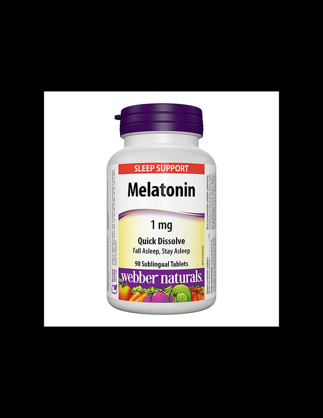 При безсъние - Мелатонин 1 mg, 90 сублингвални таблетки Webber Naturals - Nutra Best