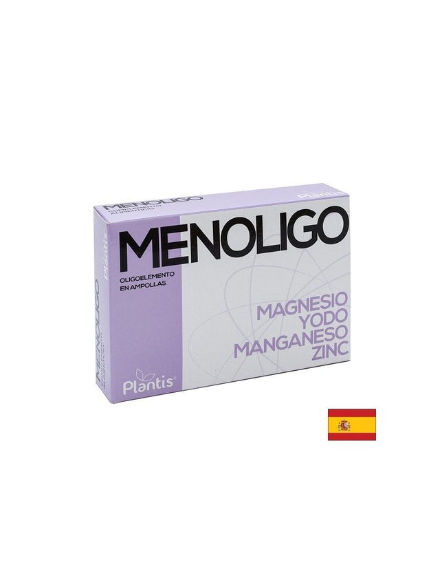 Menoligo Oligoelementos Магнезий, йод, манган, цинк/ При менопауза, 20 ампули за пиене Artesania - Nutra Best Bulgaria