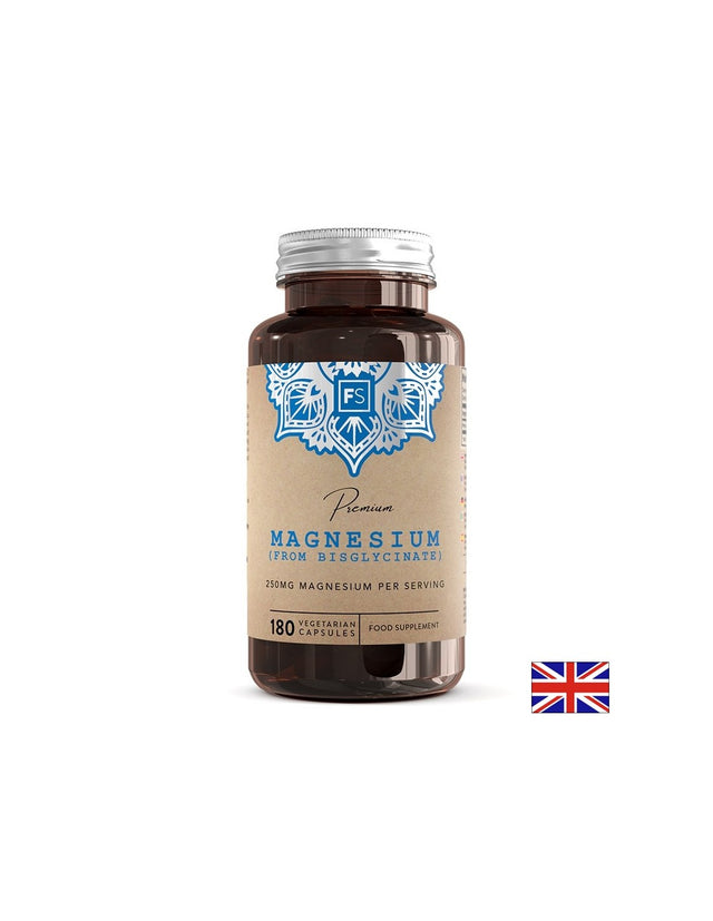 Мускулна, сърдечна и нервна система - Магнезий (бисглицинат), 250 mg х 180 капсули - Nutra Best Bulgaria