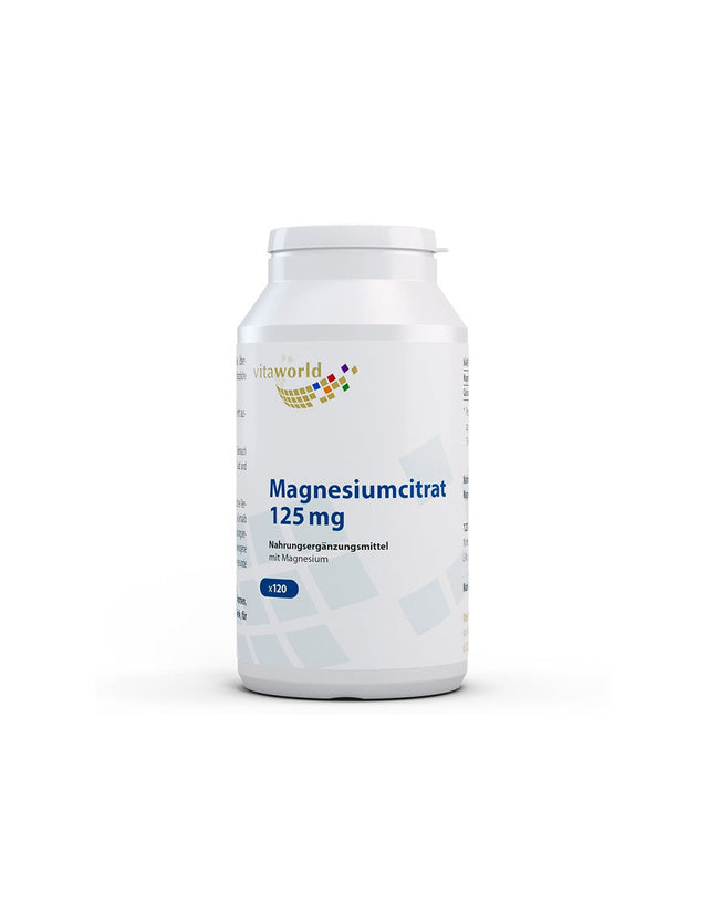 Мускулна, сърдечна и нервна система - Магнезий (цитрат), 125 mg (цитрат) x 120 капсули - Nutra Best Bulgaria