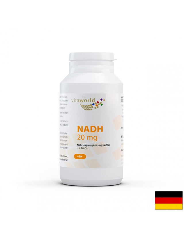 NADH / Никотинамид аденин динуклеотид 20 mg, 60 капсули  Vita World - Nutra Best Bulgaria
