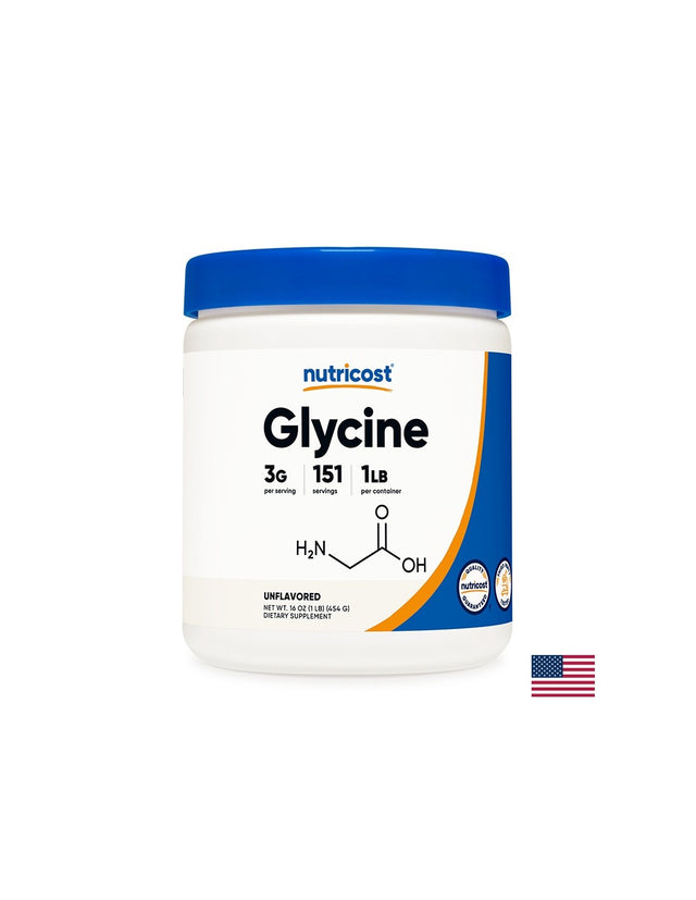 Нервна система и мускулна функция - Глицин, 454 g прах Nutricost - Nutra Best Bulgaria