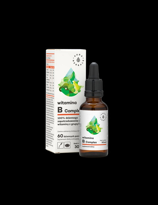 Нервна система - Витамин В комплекс, 30 ml капки Aura Herbals - Nutra Best Bulgaria