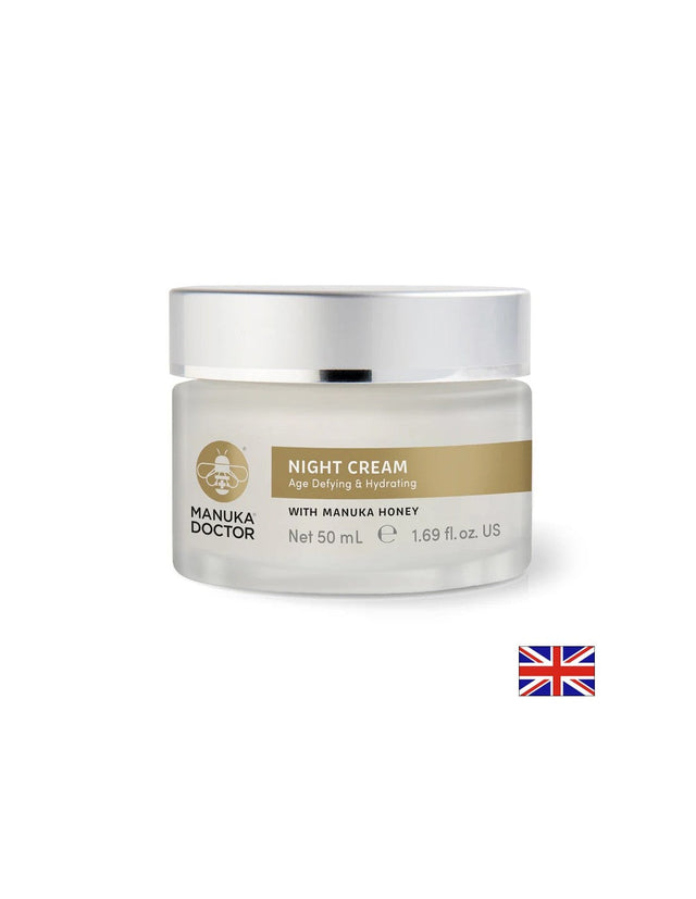 Нощен хидратиращ анти-ейдж крем за лице с мед от манука, 50 ml - Nutra Best Bulgaria