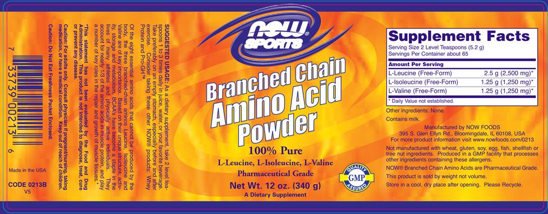 Branched Chain Amino Acid Powder - 340 грама  NOW Foods - Nutra Best Bulgaria