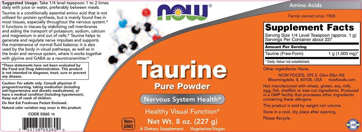 Taurine Powder - 227 грама - Nutra Best