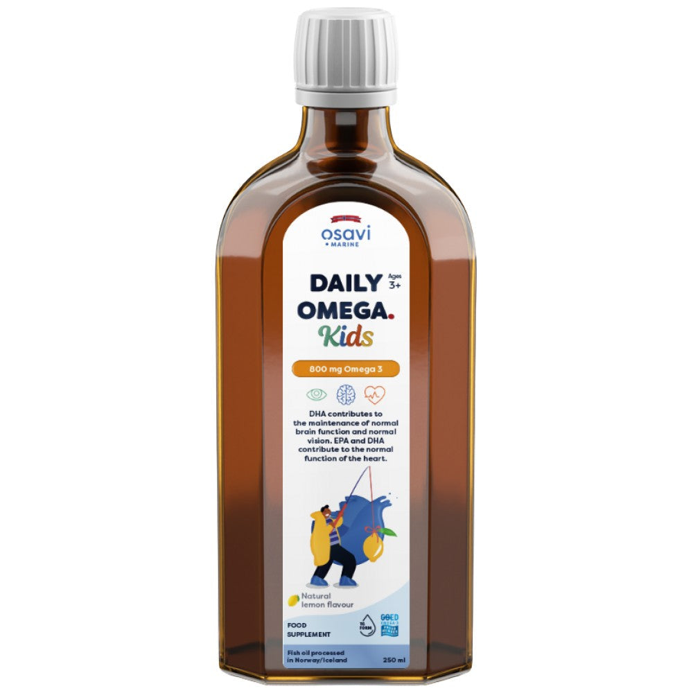 Daily Omega Kids Liquid | Nаtural Lemon Flavored - 250 мл  Osavi - Nutra Best Bulgaria