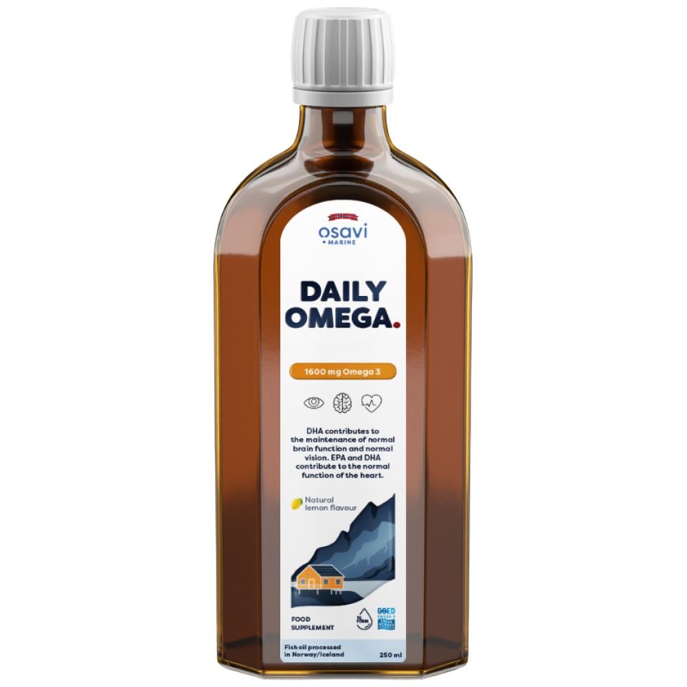 Daily Omega Liquid | Natural Lemon Flavored - 250 мл  Osavi - Nutra Best Bulgaria