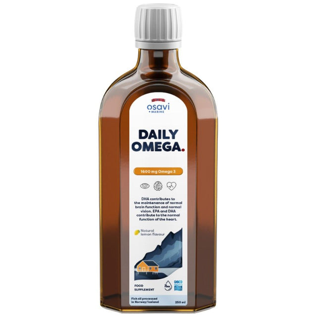 Daily Omega Liquid | Natural Lemon Flavored - 250 мл - Nutra Best Bulgaria