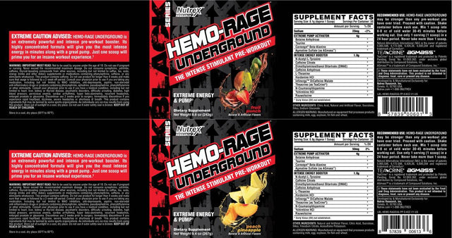 Hemo Rage Underground - 243 грама - Nutra Best Bulgaria