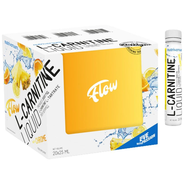 L-Carnitine Liquid Shot 3000 | with Chromium - 20 x 25 мл - Nutra Best Bulgaria