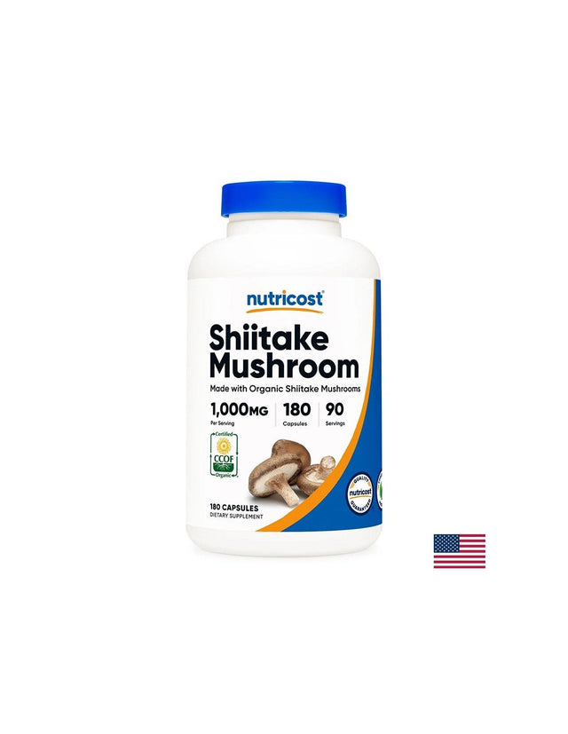 Имунитет - Шийтаке (organic), 180 капсули  Nutricost - Nutra Best Bulgaria