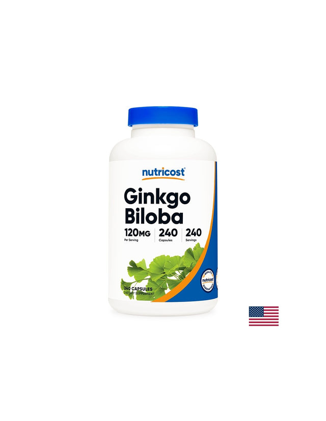 Памет - Гинко Билоба , 120 mg/ 240 капсули Nutricost - Nutra Best Bulgaria