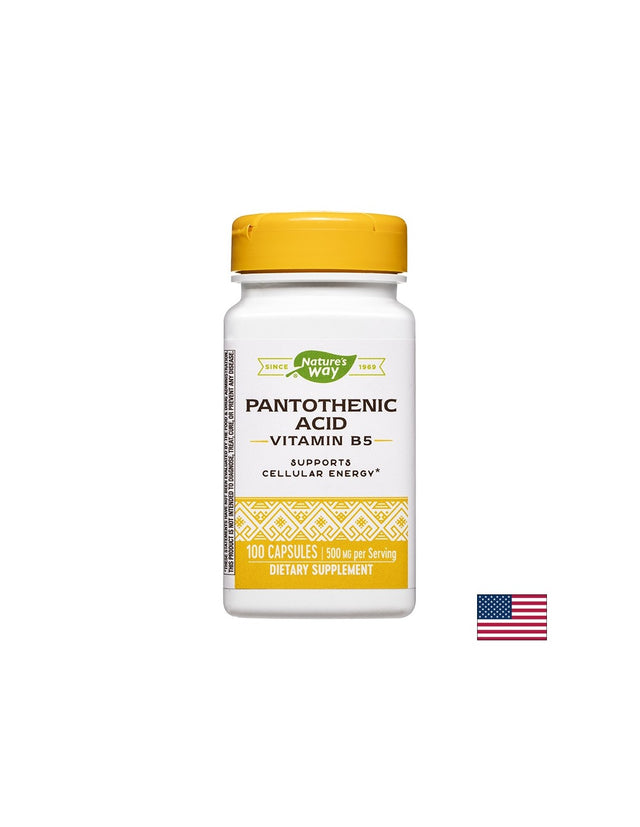 Pantothenic Acid (Vitamin B5) - Пантотенова киселина (Витамин В5), 100 капсули Nature’s Way  Nature’s Way - Nutra Best Bulgaria