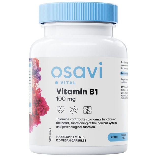Vitamin B1 100 mg | Thiamine - 120 капсули - Nutra Best Bulgaria
