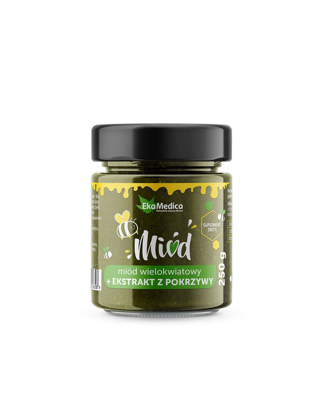 Полифлорен многоцветен пчелен мед с екстракт от коприва, 250 g EkaMedica - Nutra Best