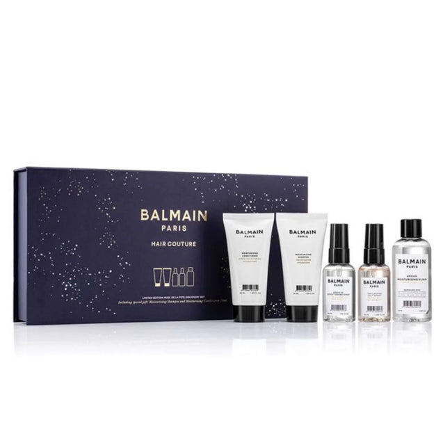 Set Balmain Professionnel: Moisturizing, Hair Shampoo, For Hydration, 50 ml + Moisturizing, Hair Conditioner, For Hydration, 50 ml + Balmain Professionnel, Salt Spray, For Definition & Texture, Light Hold, 50 ml + Argan Moisturising Elixir, Hair Oil, F...  Balmain Professionnel - Nutra Best Bulgaria