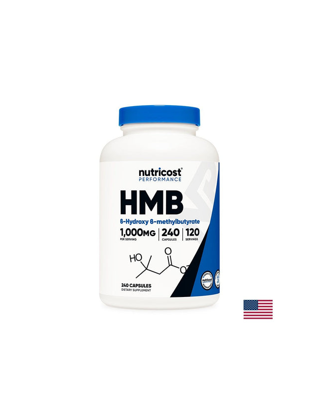 При активен спорт - HMB (Бета-хидрокси-бета-метилбутират), 500 mg/240 капсули, 120 дози Nutricost - Nutra Best Bulgaria