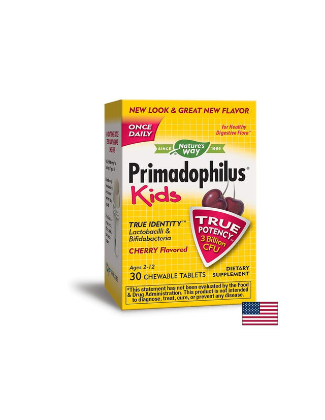 Primadophilus Kids 3 Billion - 30 Таблетки  Nature’s Way - Nutra Best Bulgaria