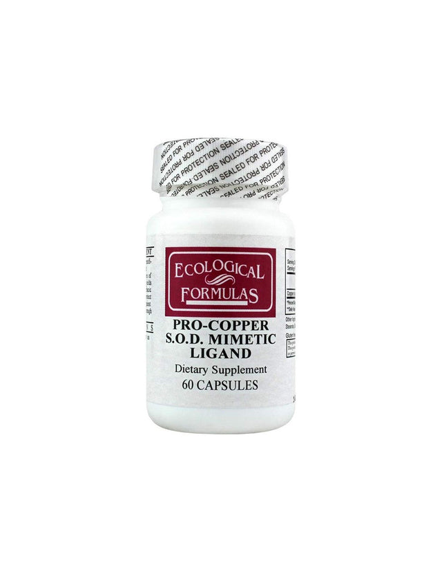 Pro-Copper S.O.D. Mimetic Ligand - Мед С.О.Д Миметичен Лиганд, 60 капсули Ecological Formulas - Nutra Best Bulgaria