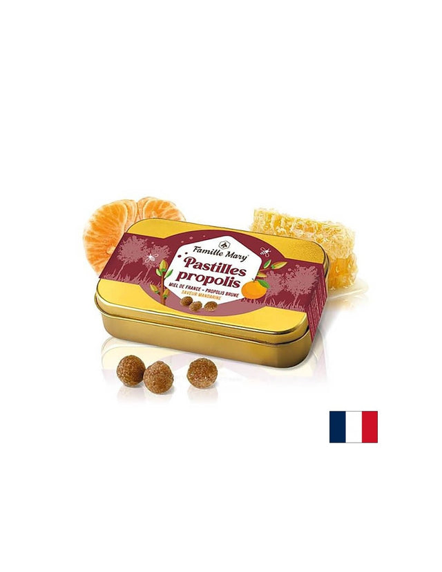 Прополис пастили – Гърло и имунитет, с вкус на мандарина, 60 g  Famille Mary - Nutra Best Bulgaria