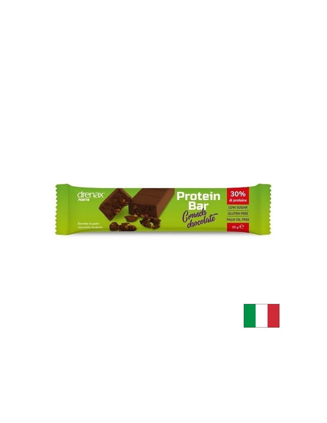 Протеиново барче (30% протеини) с хрупкав шоколад Drenax®, 55 g - Nutra Best Bulgaria