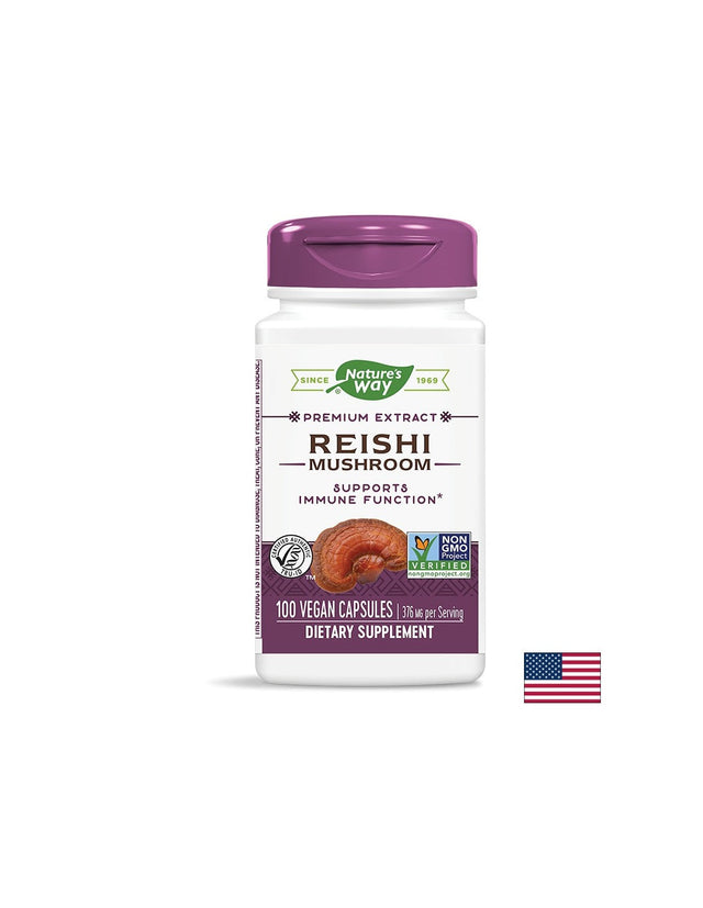 Reishi 190 mg - 100 капсули  Nature’s Way - Nutra Best Bulgaria