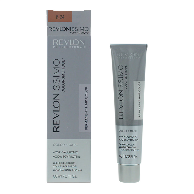 Revlon, Revlonissimo Colorsmetique, Трайна боя за коса, 6.24 Dark Coppery Pearl Blonde, 60 мл