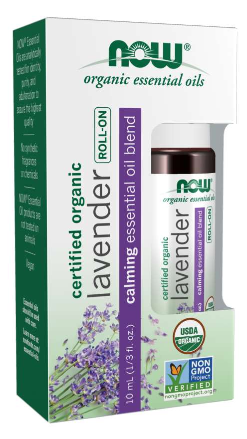 Био лавандулово масло рол-он - (roll - on organic lavender) - 10 ml  NOW Foods - Nutra Best Bulgaria