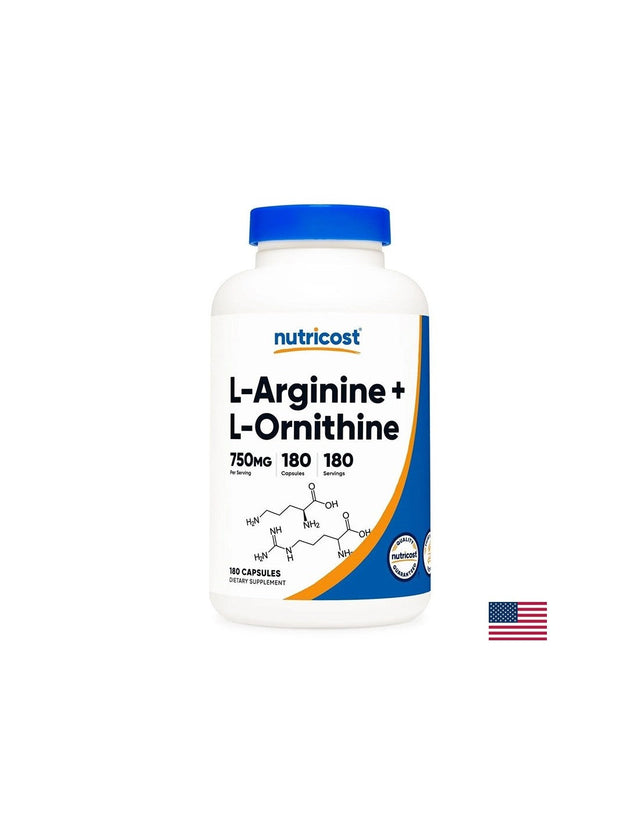 Сърдечно-съдова система - Л- Аргинин + Л-Орнитин (L-Arginine + L-Ornithine), 180 капсули - Nutra Best Bulgaria