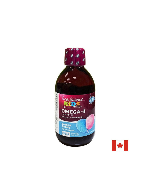 Sea-Licious® Kids Omega-3 + Vitamin D3 / Омега-3 1500 mg + Витамин D3 400 IU за деца, 250 ml Natural Factors - Nutra Best Bulgaria