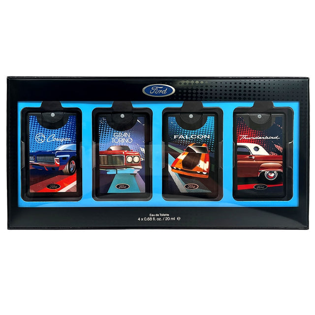 Set Ford: Cougar, Eau De Toilette, For Men, 20 ml + Falcon, Eau De Toilette, For Men, 20 ml + Gran Torino, Eau De Toilette, For Men, 20 ml + Thunderbird, Eau De Toilette, For Men, 20 ml