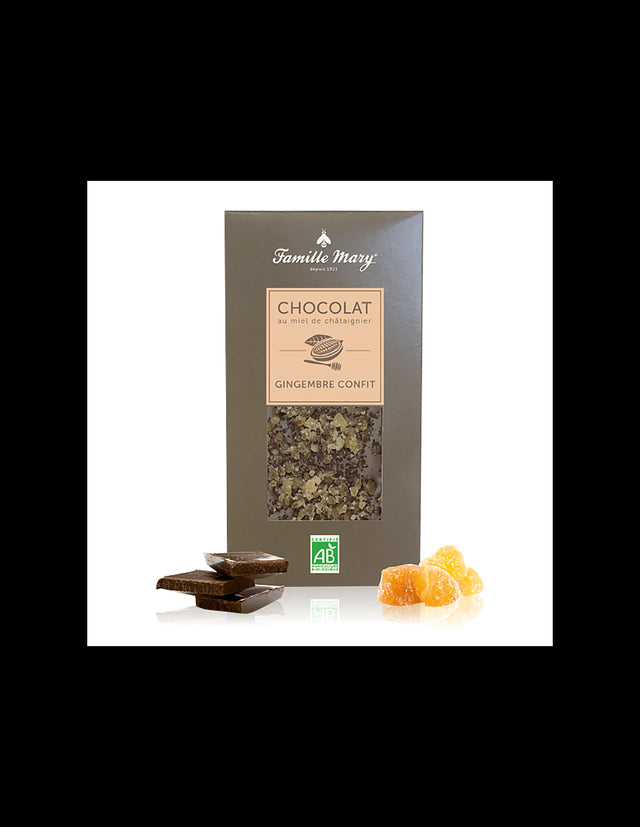 Шоколад с мед от цвят на кестени и захаросан джинджифил, 80 g - Nutra Best Bulgaria
