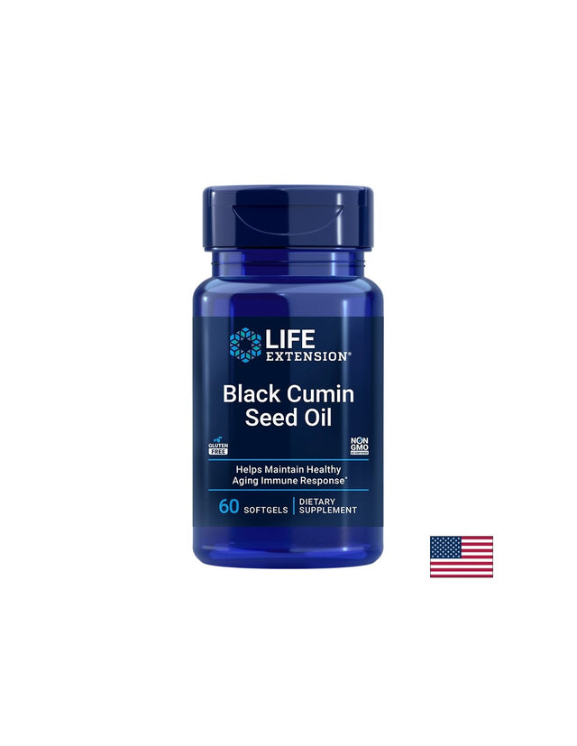 Силен имунитет - Черен кимион (масло от семена), 500 mg х 60 софтгел капсули  Life Extension - Nutra Best Bulgaria