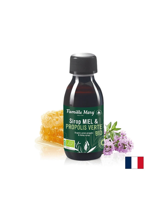 Sirop Miel & Propolis Verte Bio / Сироп с Пчелен мед и Зелен прополис органик, 150 ml Famille Mary - Nutra Best Bulgaria
