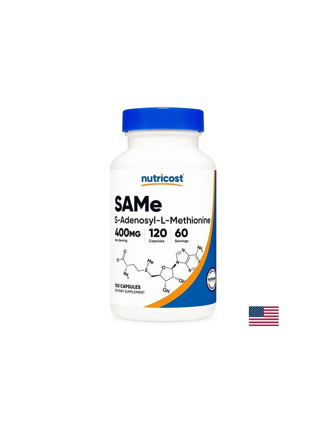 Срещу стрес и безсъние - SAM-e Аденозилметионин, 200 mg х 120 капсули - Nutra Best Bulgaria
