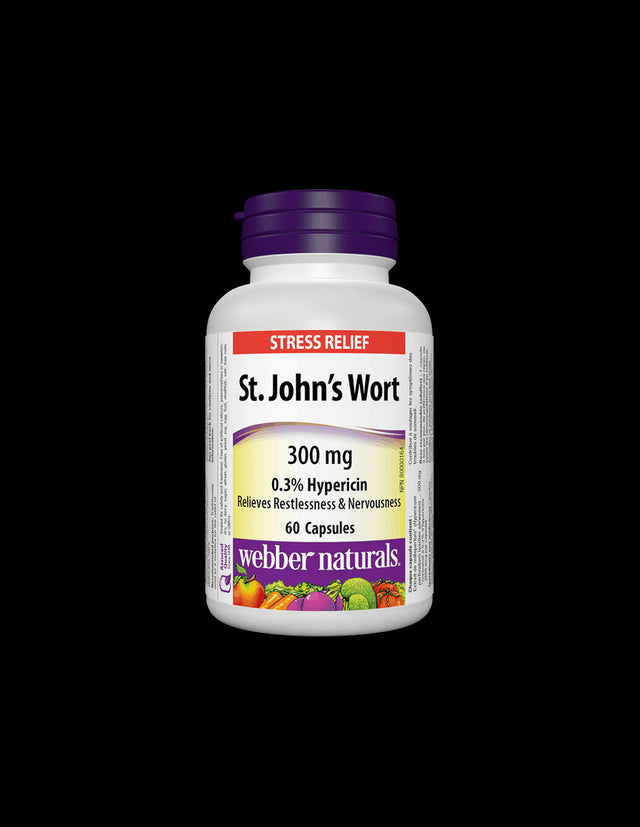 St. Johns Wort / Жълт кантарион, 300 mg, 60 капсули Webber Naturals - Nutra Best