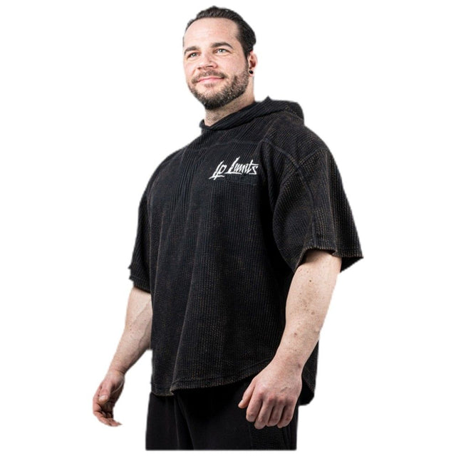 Legal Power Stone Wash Rag Top Hoodie ''Boston'' / Горнище с качулка / Черно - Black  Legal Power - Nutra Best Bulgaria