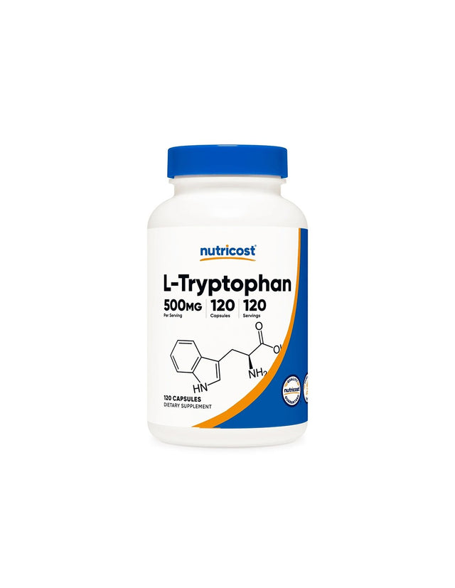 Стрес и безсъние - L-Триптофан, 500 mg х 120 капсули - Nutra Best Bulgaria