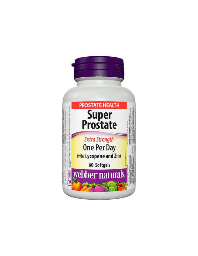 Super Prostate Extra Strength/ Формула в подкрепа на простатата с Ликопен и Цинк х 60 софтгел капсули Webber Naturals - Nutra Best Bulgaria