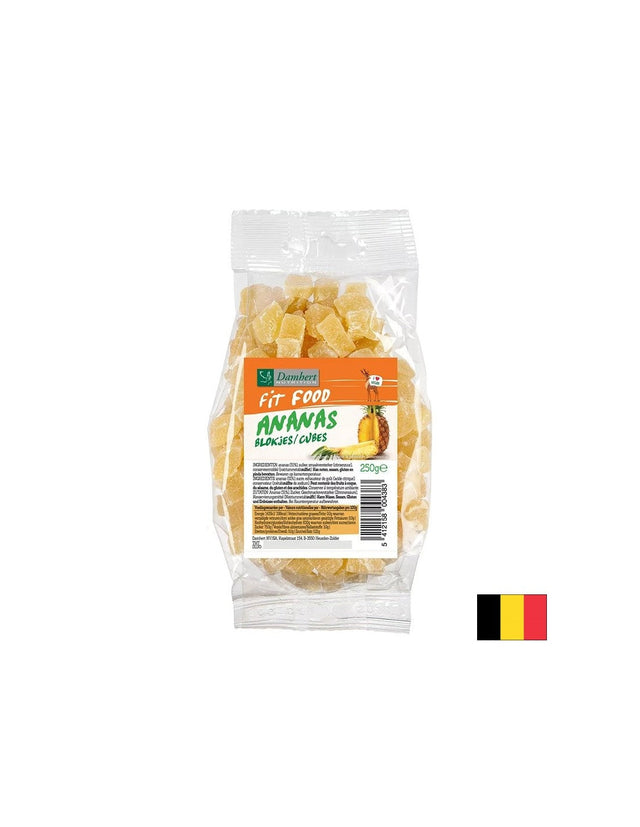 Сушен ананас на кубчета, 250 g - Nutra Best Bulgaria