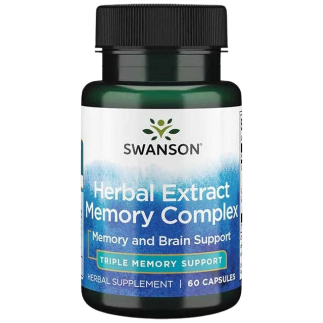 Herbal Extract Memory Complex 142.5 mg - 60 капсули  Swanson - Nutra Best Bulgaria
