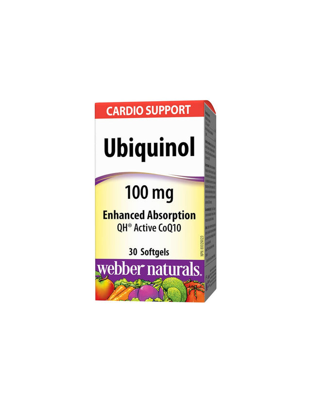 Ubiquinol Active CoQ10 – Убиквинол активен коензим Q10,30 софтгел капсули Webber Naturals - Nutra Best Bulgaria