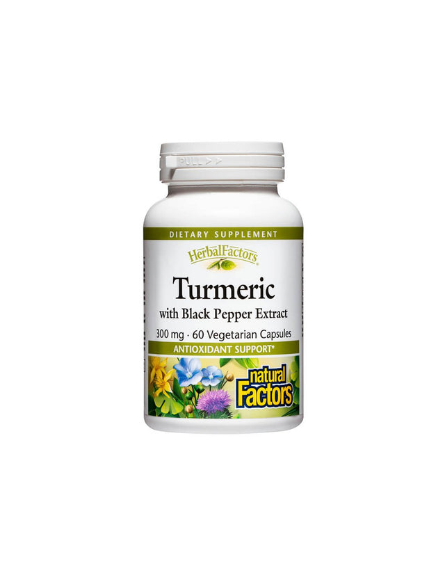 Тurmeric with Black Pepper Extract 300 mg - 60 капсули  Natural Factors - Nutra Best Bulgaria