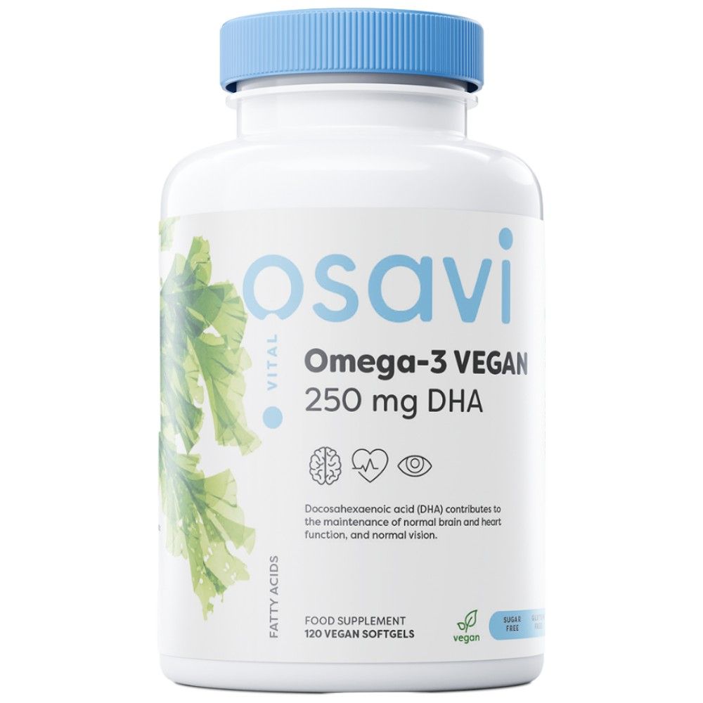 Omega-3 Vegan | 250 mg DHA - 60 Гел капсули  Osavi - Nutra Best Bulgaria