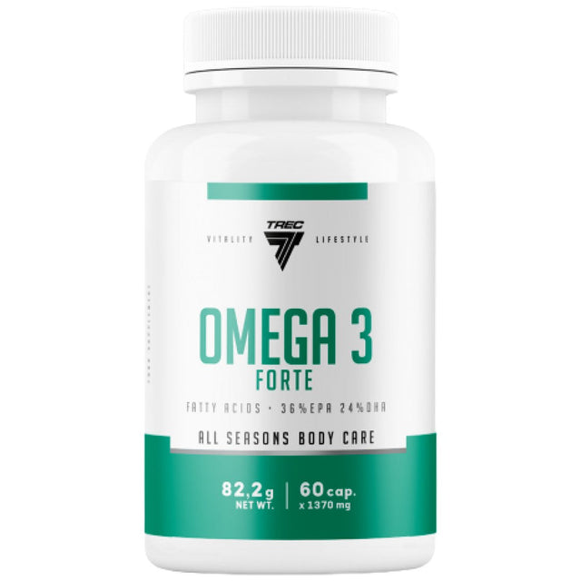 Omega 3 Forte 1000 mg | 60% EPA DHA - 60 Гел капсули  Trec Nutrition - Nutra Best Bulgaria