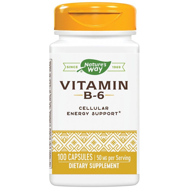 Vitamin B-6 50 mg - 100 капсули  Nature’s Way - Nutra Best Bulgaria