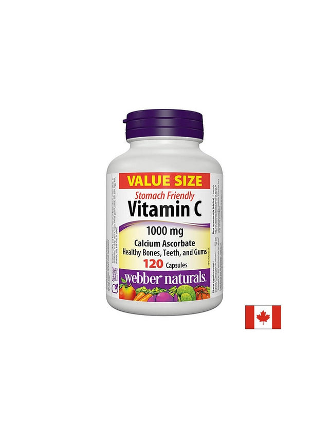 Vitamin C Calcium Ascorbate – Витамин С (калциев аскорбат) 1000 mg, 120 капсули  Webber Naturals - Nutra Best Bulgaria