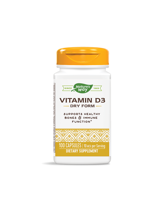 Vitamin D3 Dry Form/ Витамин D3 (сух) 400 IU х 100 капсули Nature’s Way - Nutra Best Bulgaria